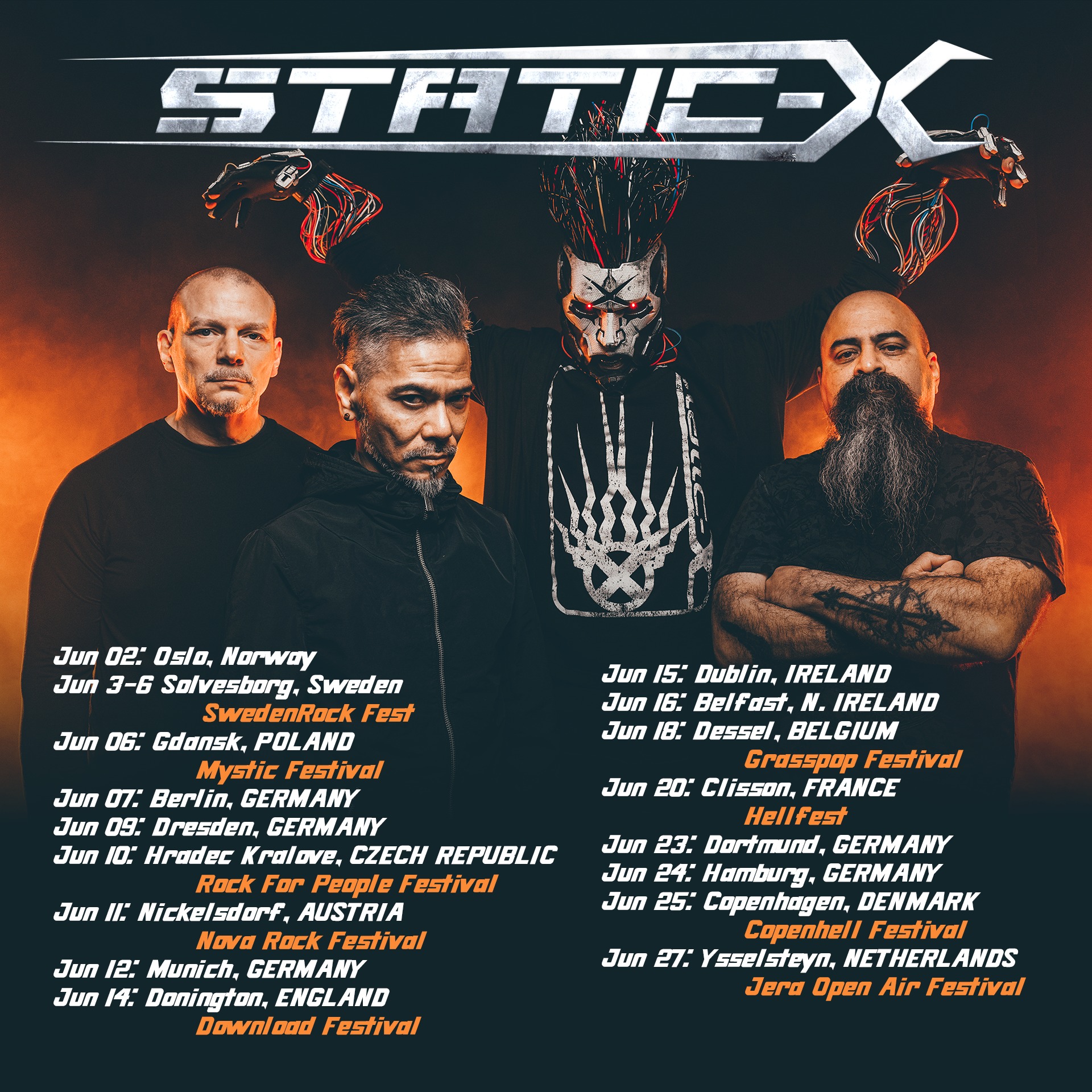 Static-X Tour Poster 2026